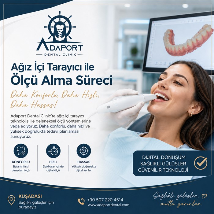 Ağız İçi Tarayıcı ile Ölçü Alma Süreci | Kuşadası Dijital Diş Hekimliği